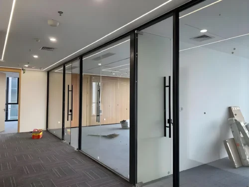 acoustic glass partition