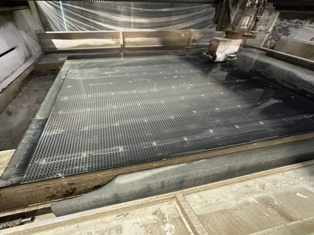Fluted glass process machine