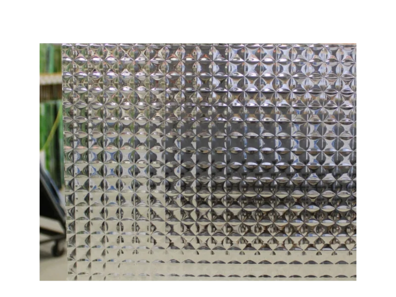 High Privacy 5-19mm Cross Reeded Glass Panel, Low Iron Cross Reed ...