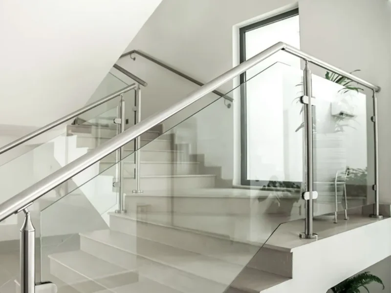 800 High Railing Top Benefits of SS 304 316 Post Glass Railing System: High Safety ...