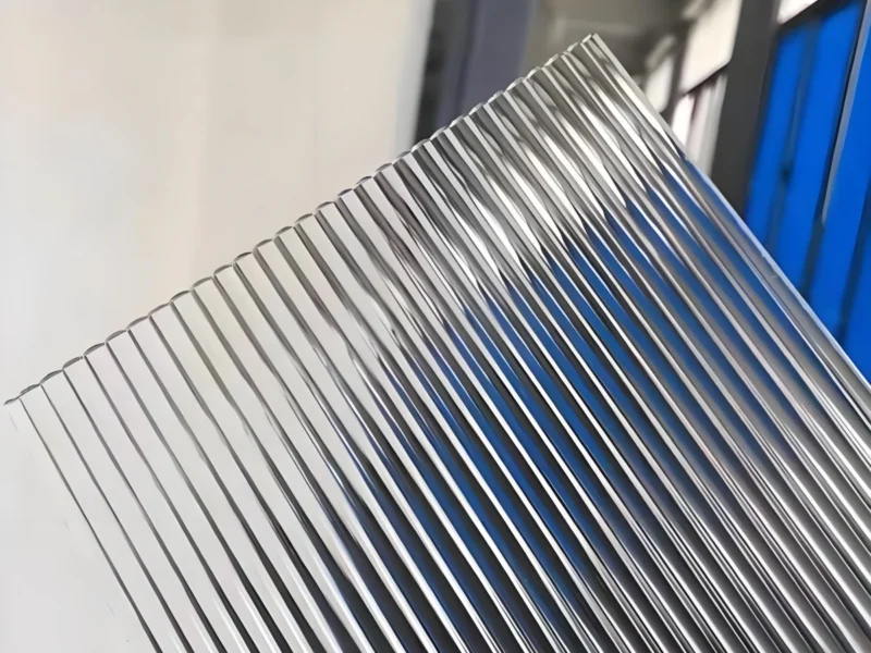 Attractive Slim 10mm Extra Clear Reeded Glass, Low Iron Narrow Fluted ...