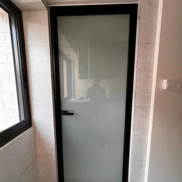 aluminum frame glass swing door for interiors