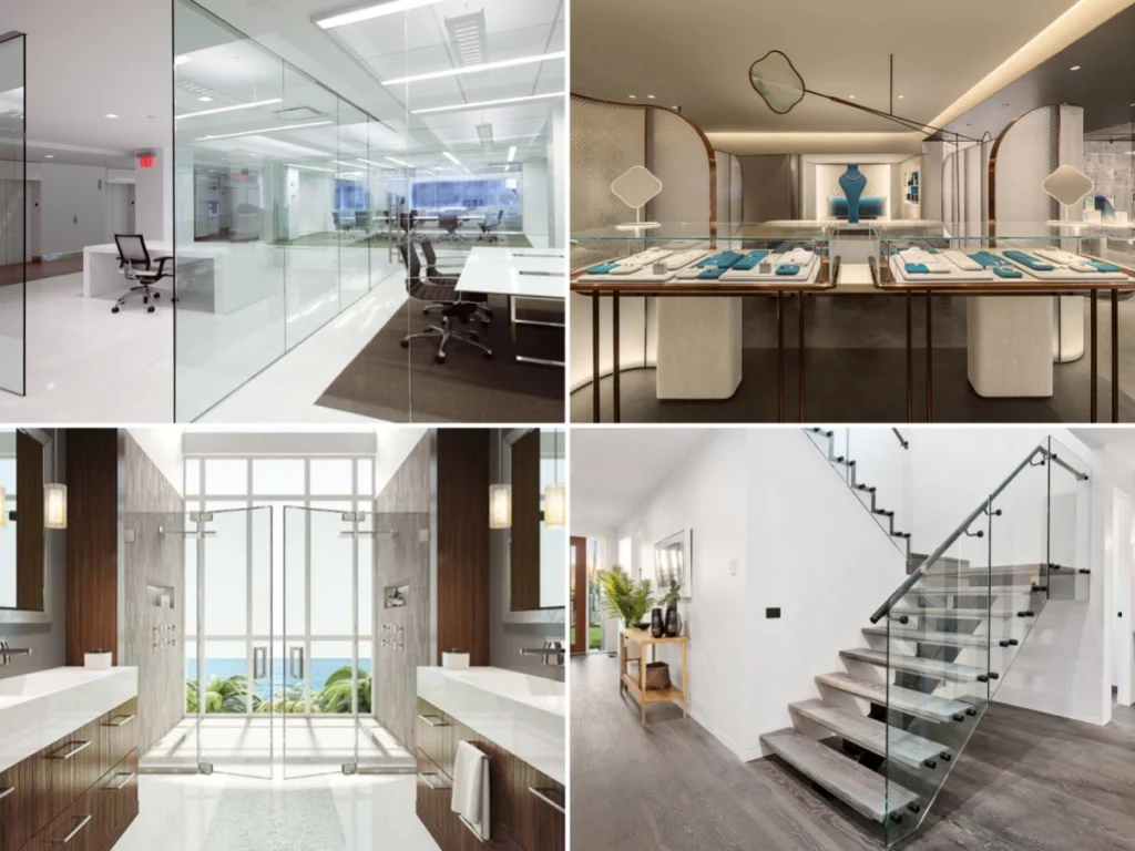 Applications for 12mm Low Iron Toughened Glass