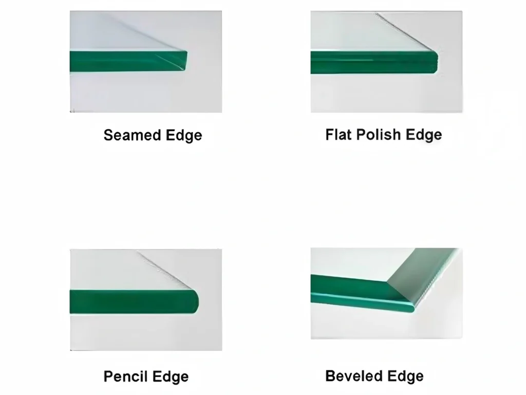 Glass tabletop edges process