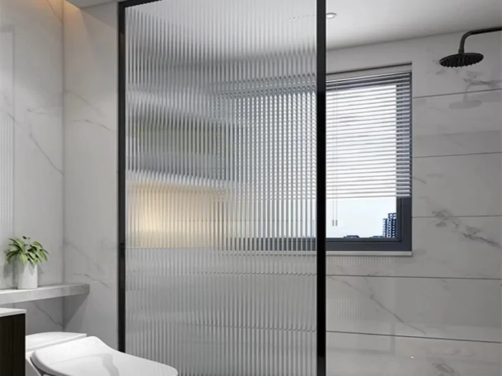 10mm Reeded Glass Shower